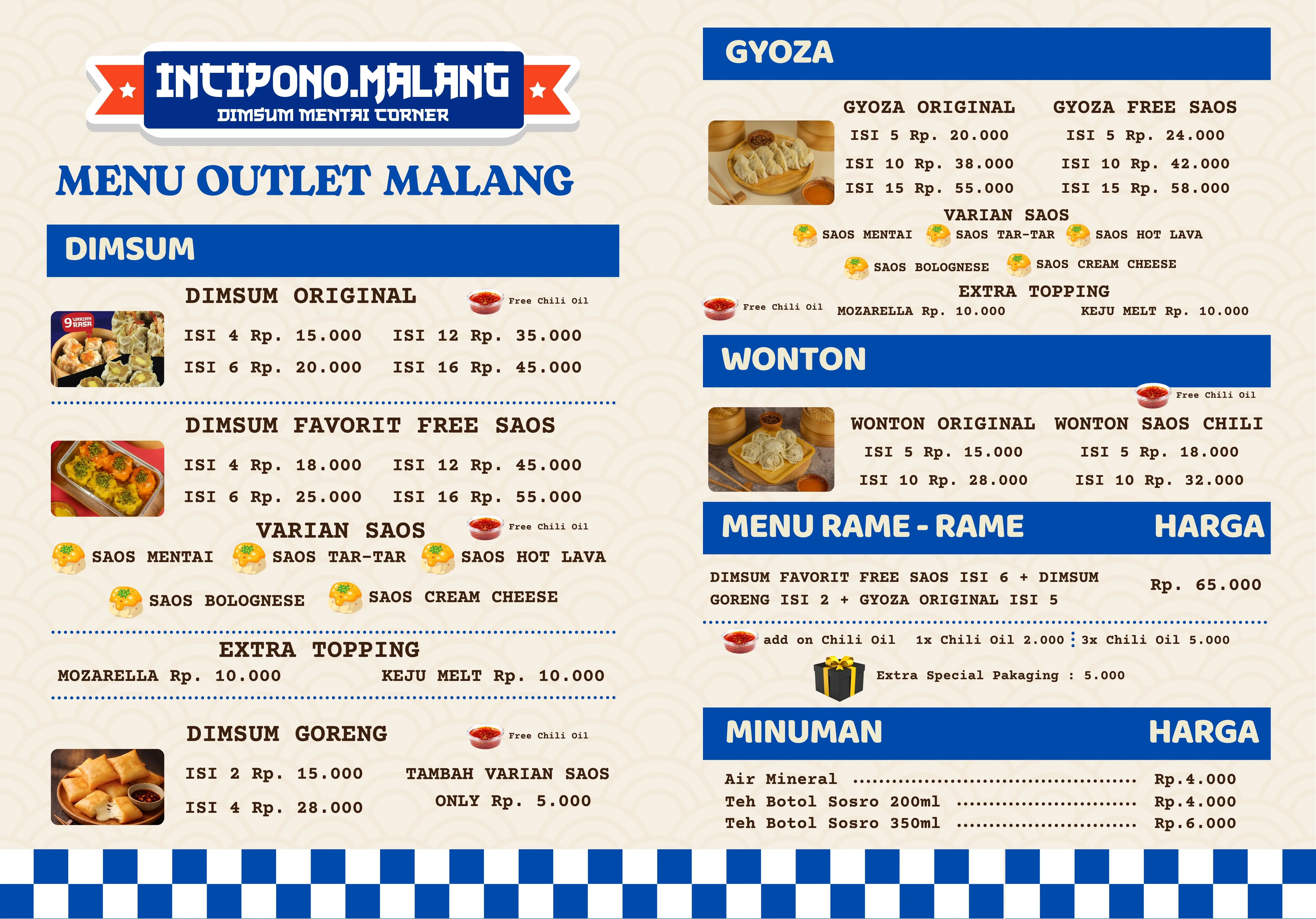Incipono Menu List